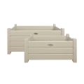 Set 2 fioriere rettangolari in legno bianco per giardino terrazza Promozione