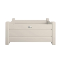 Ensemble de 2 jardinières rectangulaires en bois blanc pour jardin terrasse Offre