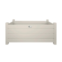 Set 2 fioriere rettangolari in legno bianco per giardino terrazza Saldi