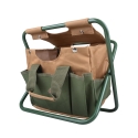 Tabouret pliant avec sac porte-outils de jardinage Réductions