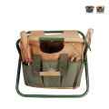 Tabouret pliant avec sac porte-outils de jardinage Promotion