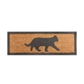 Zerbino tappeto in cocco e gomma con disegno gatto 75,1x25,3cm Promozione