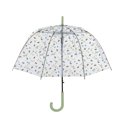 Parapluie transparent à motif d'abeilles et fleurs Promotion
