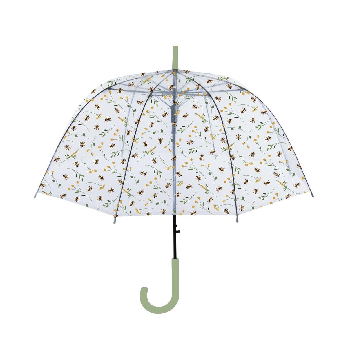 Parapluie transparent à motif d'abeilles et fleurs Promotion