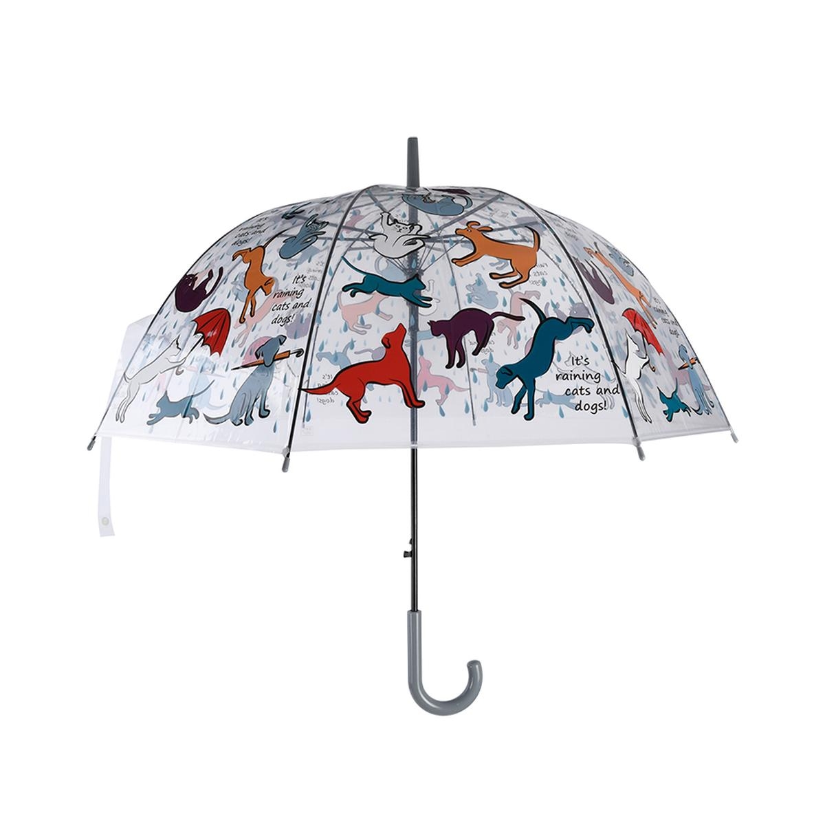 Parapluie transparent avec imprimé chiens et chats Promotion Parapluie transparent avec imprimé chiens et chats Promotion