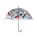 Parapluie transparent avec imprimé chiens et chats Promotion