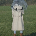 Parapluie transparent avec décoration d'oiseaux sur fil Vente