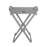 Table pliante de jardin avec plateau en bois gris Promotion