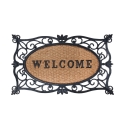 Paillasson élégant en fibre de coco et caoutchouc avec inscription "Welcome" Promotion