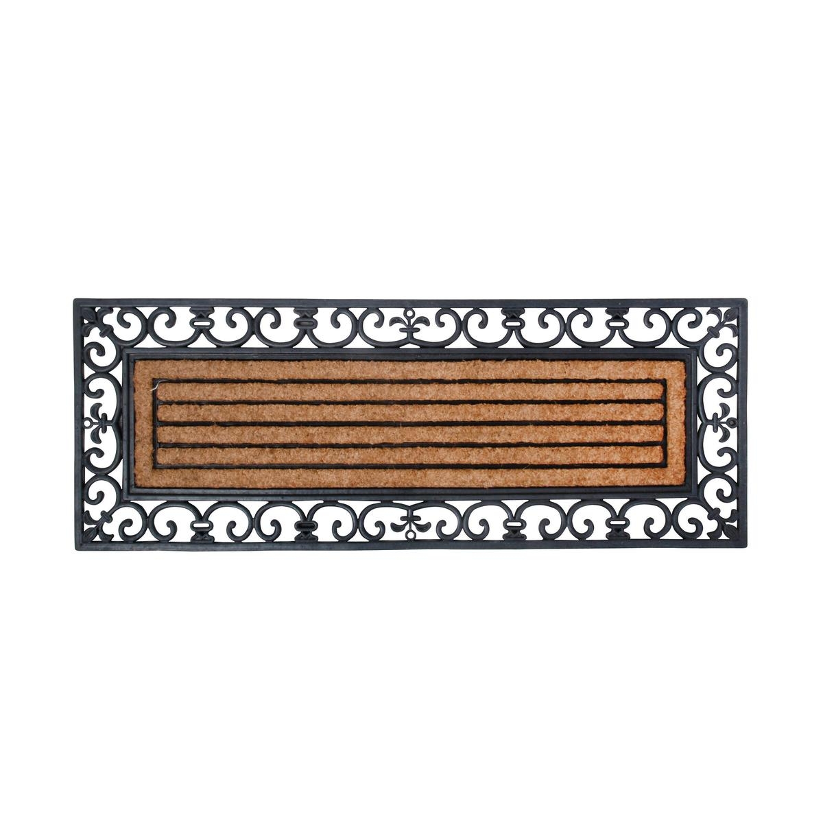 Rechteckige Fußmatte 120x45 cm mit Gummirahmen und Kokosfasern Aktion Rechteckige Fußmatte 120x45 cm mit Gummirahmen und Kokosfasern Aktion