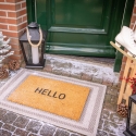 Paillasson d'entrée en fibre de coco avec inscription Hello Offre