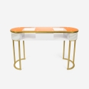 Table manucure esthéticienne en verre et métal doré effet marbre Jess Choix