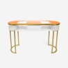 Table manucure esthéticienne en verre et métal doré effet marbre Jess Choix