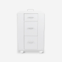 Table manucure peu encombrante Double plateau et Roues Dabol Choix
