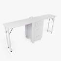 Table manucure peu encombrante Double plateau et Roues Dabol Remises