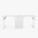 Table manucure peu encombrante Double plateau et Roues Dabol Catalogue