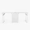 Table manucure peu encombrante Double plateau et Roues Dabol Catalogue