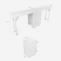 Table manucure peu encombrante Double plateau et Roues Dabol Prix