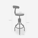 Hocker im Vintage-Stil verstellbar für Bar & Küche mit Rückenlehne Junt Rabatte