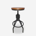 Barhocker Industriestil aus Holz und Metall schraubverstellbar Skiv Aktion