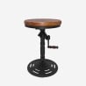 Sgabello vintage da bar industriale regolabile con manovella Zunor Promozione