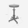 Barhocker im Vintage-Industriestil mit Schraubenverstellung Helix Sales