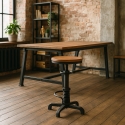 Barhocker im Vintage-Industriestil mit Schraubenverstellung Helix Verkauf