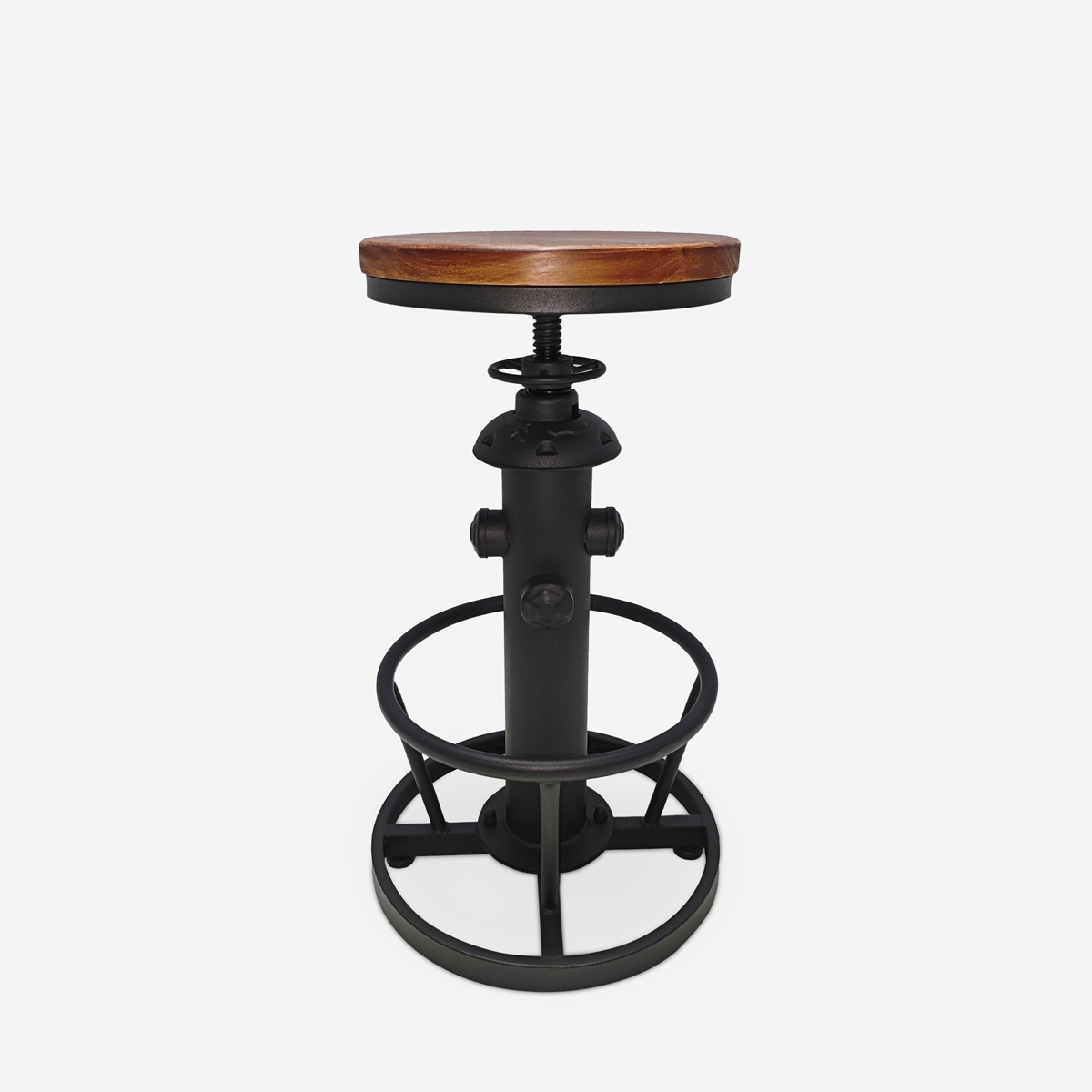 Sgabello vintage industriale da bar regolabile con poggiapiedi Ziblo Promozione