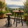 Tabouret de bar vintage industriel réglable avec repose-pieds Ziblo Vente