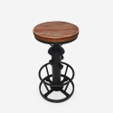 Tabouret de bar vintage industriel réglable avec repose-pieds Ziblo Offre