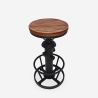 Tabouret de bar vintage industriel réglable avec repose-pieds Ziblo Offre