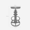 Tabouret de bar vintage industriel réglable avec repose-pieds Ziblo Remises