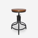 Sgabello per bar cucina in stile industriale regolabile a vite Skape Promozione