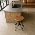Sgabello per bar cucina in stile industriale regolabile a vite Skape Vendita