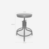 Tabouret de bar cuisine au style industriel réglable à vis Skape Remises