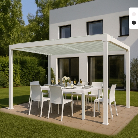 Bioklimatische Gartenpergola 3x4m manuell Aluminium Trinidad Aktion