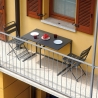 Balkon-Set: Tisch 50x100 cm und 2 klappbare Eisenstühle Verkauf