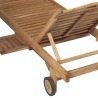 Chaise longue de jardin en teck avec roues et tablette amovible Carloforte Catalogue