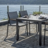 Ensemble de jardin avec table en verre et 4 chaises Tarquinia Caractéristiques