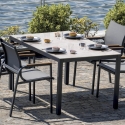 Ensemble de jardin avec table en verre et 4 chaises Tarquinia Promotion