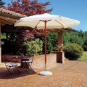 Parasol de jardin 285 cm à mât central en bois Gharab Vente