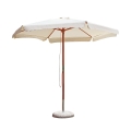 Parasol de jardin 285 cm à mât central en bois Gharab Promotion
