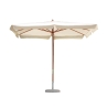 Parasol de jardin rectangulaire 3x4 avec mât central en bois Seyram Promotion
