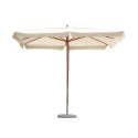 Parasol de jardin rectangulaire 3x2 en bois avec mât central Solava Promotion