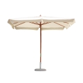 Parasol de jardin rectangulaire 3x2 en bois avec mât central Solava Promotion