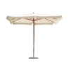 Parasol de jardin rectangulaire 3x2 en bois avec mât central Solava Promotion