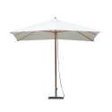 Parasol de jardin 3x3m avec mât central en bambou résistant au vent Khumat Promotion