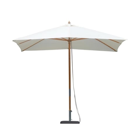 Parasol de jardin 3x3m avec mât central en bambou résistant au vent Khumat Promotion