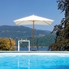 Parasol de jardin 3x3m avec mât central en bambou résistant au vent Khumat Vente