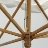 Parasol de jardin 3x3m avec mât central en bambou résistant au vent Khumat Offre